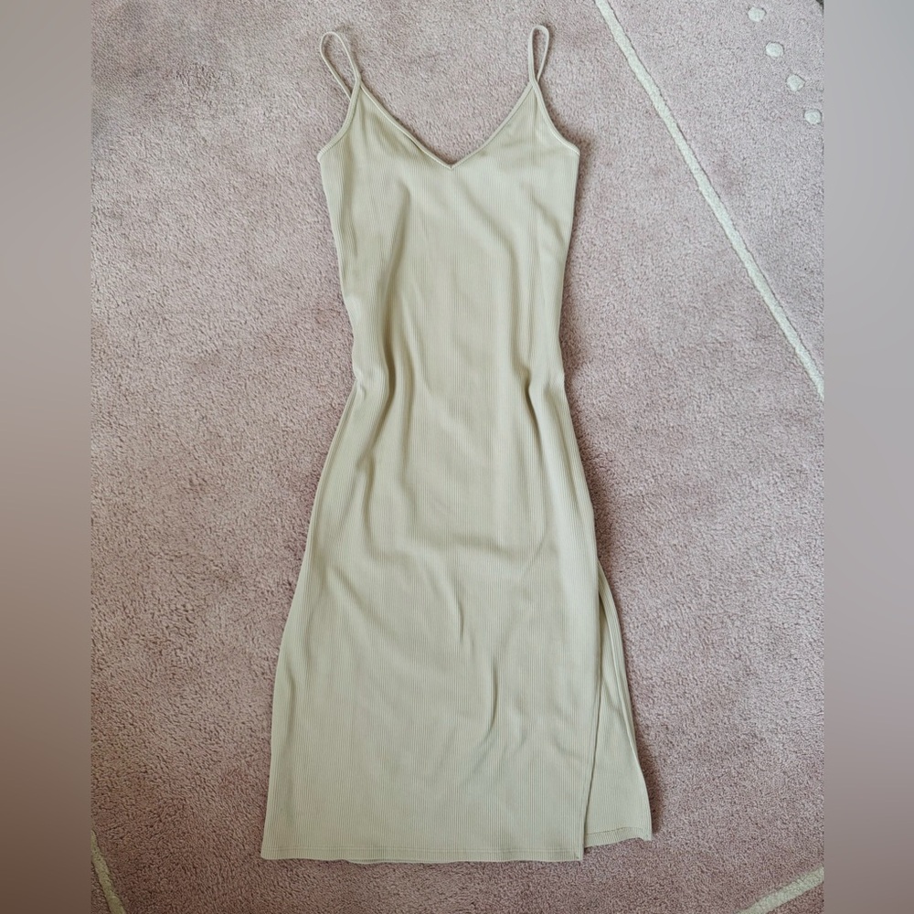Abercrombie & Fitch Cream Midi Dress